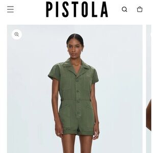 Pistola Olive Utility Romper